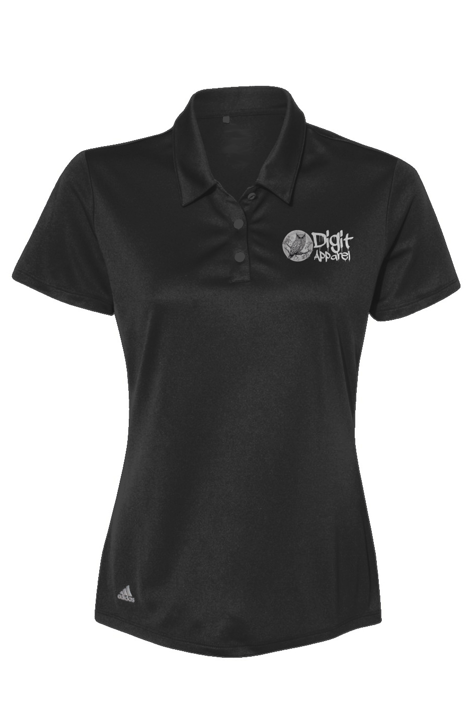 Owl logo front - Cloud basket back Adidas Womens Performance Polo