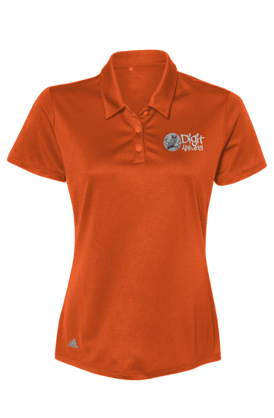 Owl logo front -  Basket cloud back Adidas Womens Performance Polo