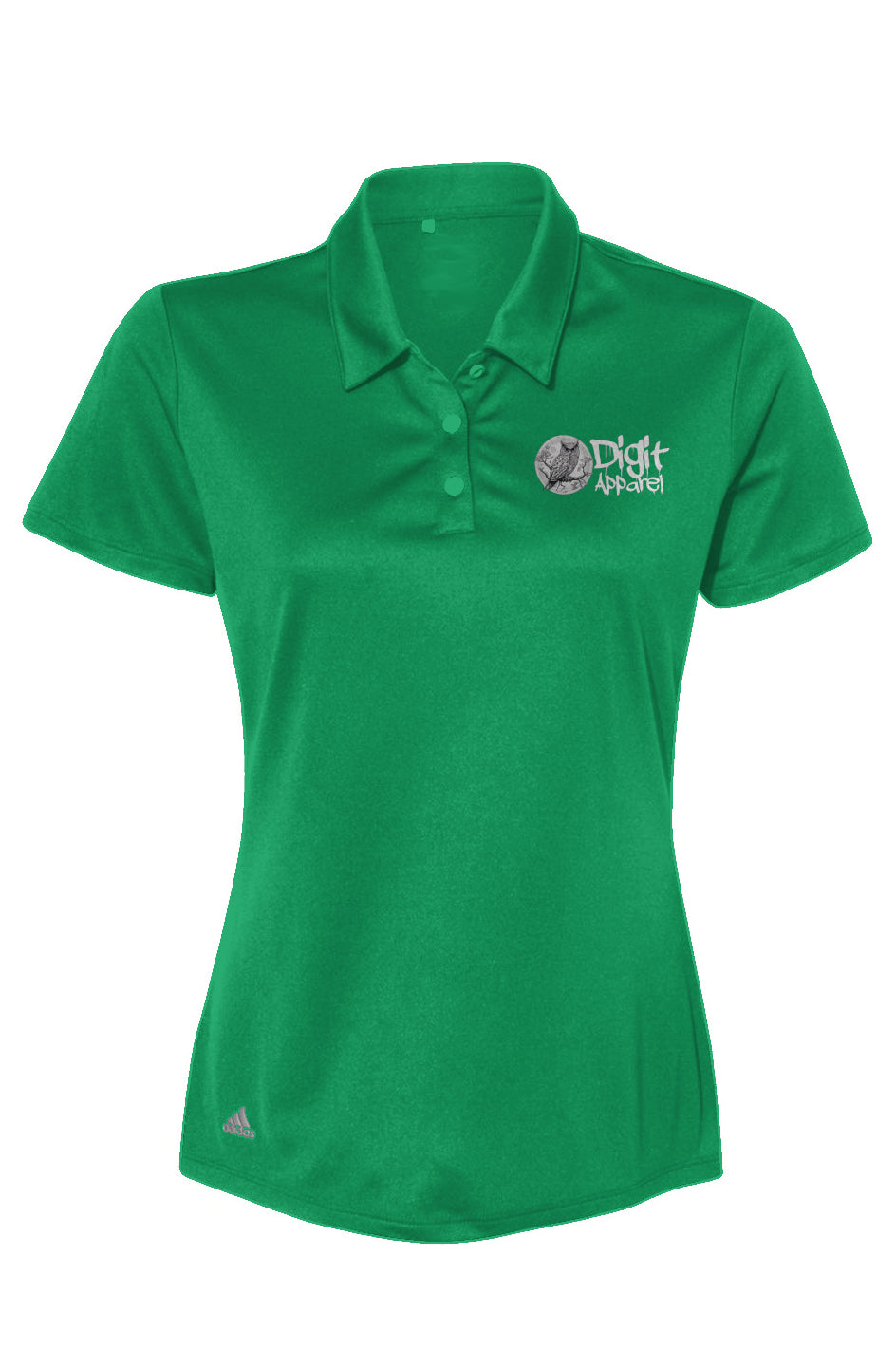 Owl logo front - Cloud basket back Adidas Womens Performance Polo