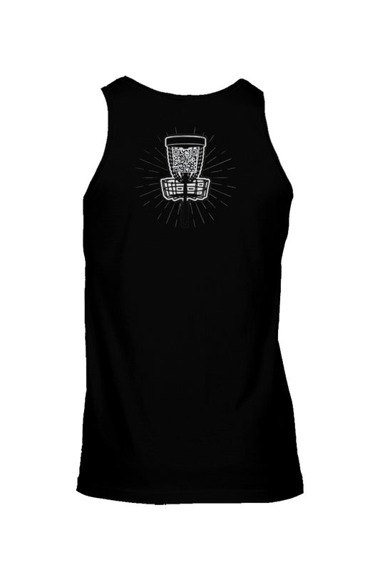 Owl perch front - Spirited basket back American Apparel Unisex Jersey Tank